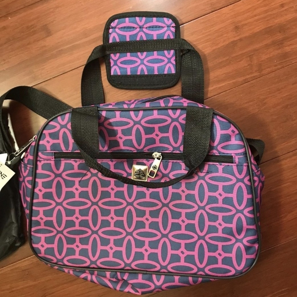 Vibrant Women's Travel Bag with  Black Laundry Bag New With Tags Beautiful !!